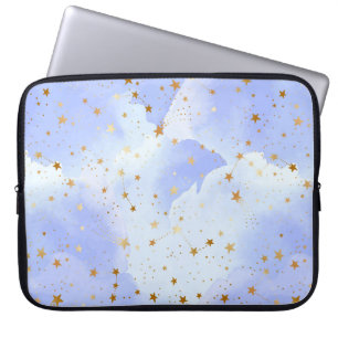 Housse Pour Ordinateur Portable Lavendar Golden Star Motif