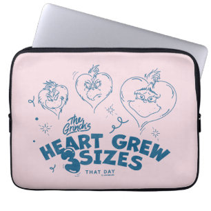 Housse Pour Ordinateur Portable Le cœur du Grinch a grandi de 3 tailles