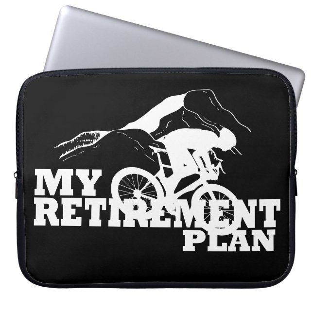 Housse Pour Ordinateur Portable Le cyclisme est mon plan de retraite (Devant)