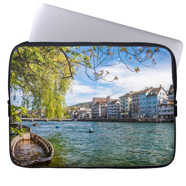 Housse Pour Ordinateur Portable Le fleuve Limmat, Zurich (Devant)