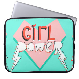Housse Pour Ordinateur Portable Le pouvoir des filles. Design mignon avec slogan g