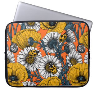 Housse Pour Ordinateur Portable Le pré en jaune et bleu