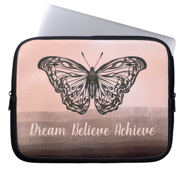 Housse Pour Ordinateur Portable Le rêve papillon croire atteindre (Devant)