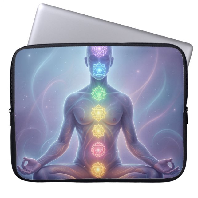Housse Pour Ordinateur Portable Les 7 Chakras (Devant)