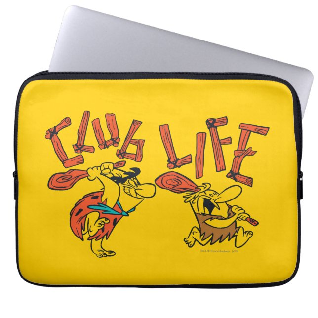 Housse Pour Ordinateur Portable Les Pierrafeu | Fred & Barney - Club Life (Devant)