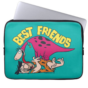Housse Pour Ordinateur Portable Les Pierrafeu   Fred & Dino - Les meilleurs amis