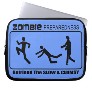Housse Pour Ordinateur Portable L'état de préparation de zombi traitent en ami l