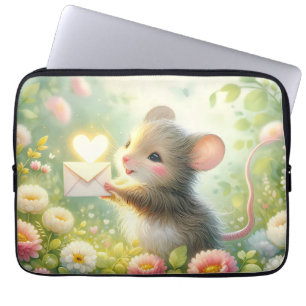 Housse Pour Ordinateur Portable Lettre d'amour de souris de cottage Prairie