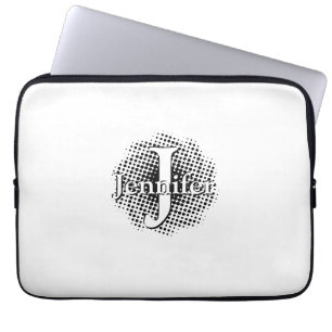 Housse Pour Ordinateur Portable Lettre initiale et nom personnalisé