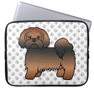 Housse Pour Ordinateur Portable Lhasa Apso Sable Rouge Chien de Dessin Animé Migno