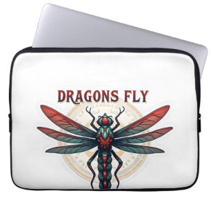 Housse Pour Ordinateur Portable Libellule Steampunk Usinée Cool - Dragons Volent -