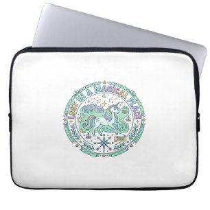 Housse Pour Ordinateur Portable Licorne perdue dans un endroit magique Impression