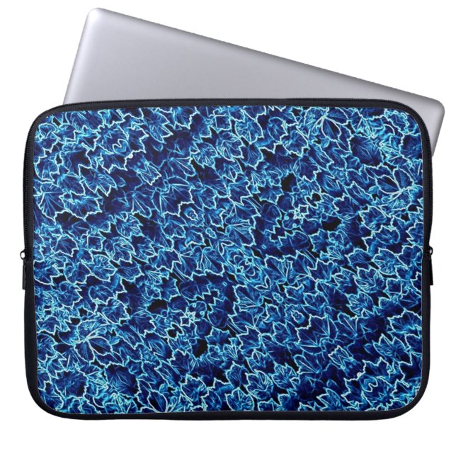 Housse Pour Ordinateur Portable Lierre Bleu Givré (Devant)