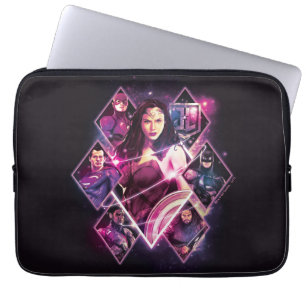 Housse Pour Ordinateur Portable Ligue de Justice   Panneaux de groupe galactique d