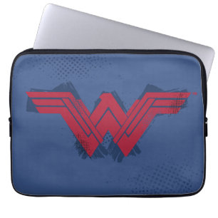Housse Pour Ordinateur Portable Ligue de Justice   Symbole de femme Wonder brossé