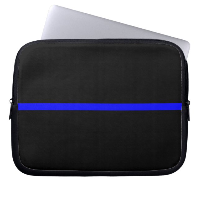 Housse Pour Ordinateur Portable L'instruction Symbolic Thin Blue Line (Devant)
