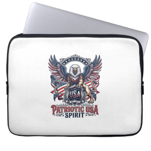 Housse Pour Ordinateur Portable Lion Aigle Patriotique Animal Hybride Gardien Patr