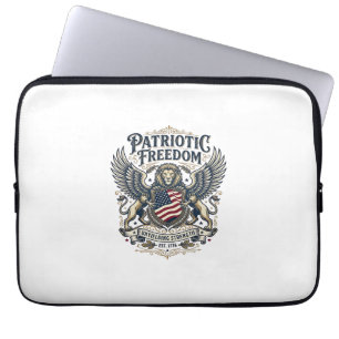 Housse Pour Ordinateur Portable Lion Aigle Patriotique Hybride Animal Gardien Patr
