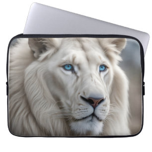 Housse Pour Ordinateur Portable Lion blanc