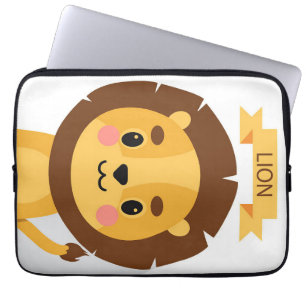 Housse Pour Ordinateur Portable Lion Cute Lion Portrait