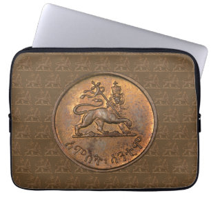 Housse Pour Ordinateur Portable Lion de Juda Selassie Rasta Reggae Afrique Racines