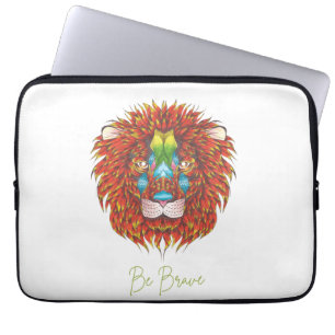 Housse Pour Ordinateur Portable Lion dessiné à la main Manche d'ordinateur porta