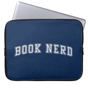 Housse Pour Ordinateur Portable Livre de style Varsity incurvé Nerd avec couleur m