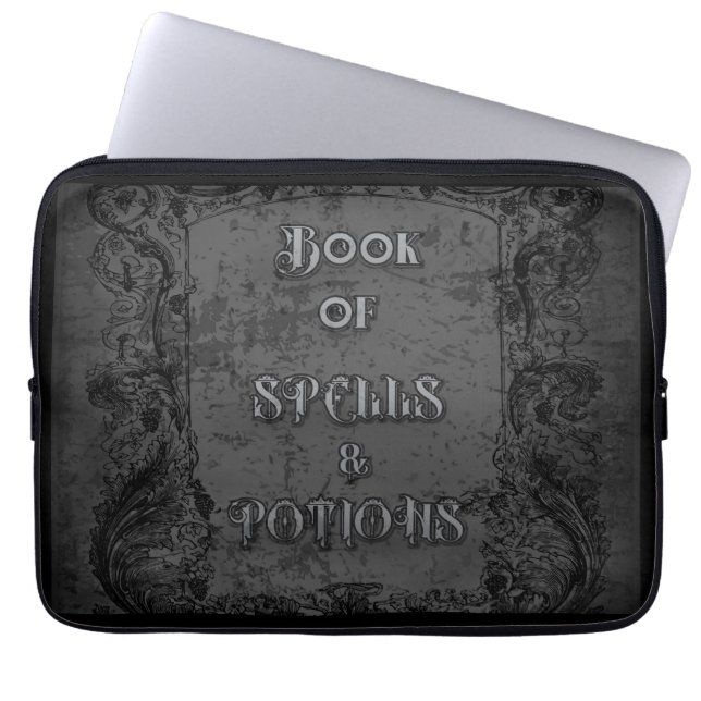 Housse Pour Ordinateur Portable Livre des sorts et potions (Devant)