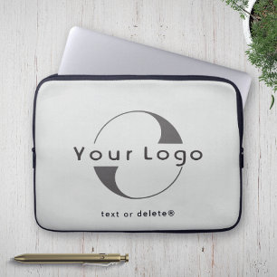 Housse Pour Ordinateur Portable Logo d'entreprise sur gris clair, marque propre So