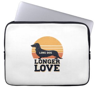 Housse Pour Ordinateur Portable Long Chien Amour Plus Long Vintage Dachshund Couch