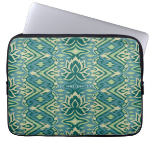 Housse Pour Ordinateur Portable Lotus Ikat Motif - Le Lotus Blanc