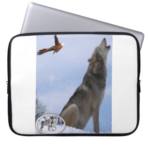 Housse Pour Ordinateur Portable Loup à manches pour ordinateur portable