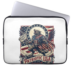 Housse Pour Ordinateur Portable Loup-garou patriotique Patriote Horreur Monstre Pa