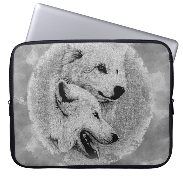 Housse Pour Ordinateur Portable Loups (Devant)