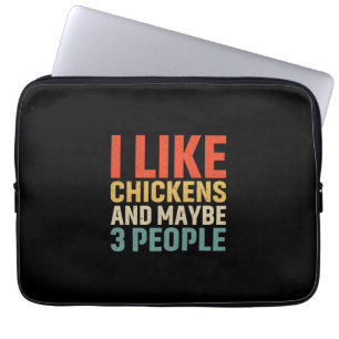 Housse Pour Ordinateur Portable Louvain de poulet J'Aime Les Poulets