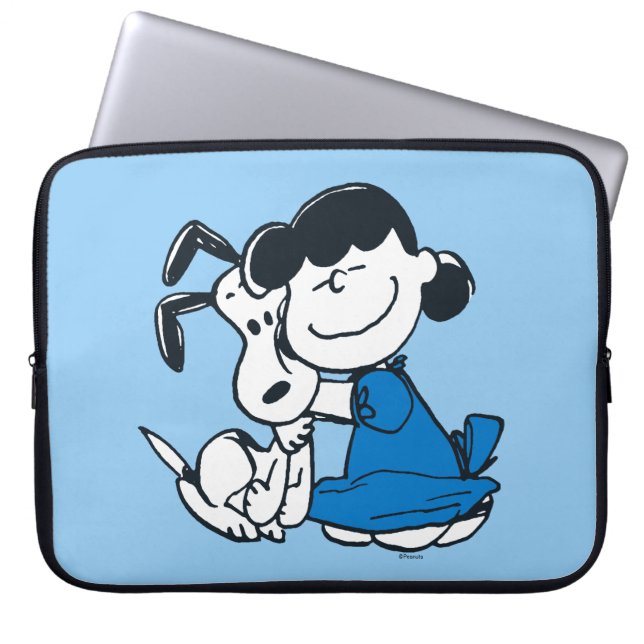 Housse Pour Ordinateur Portable Lucy Hugging Snoopy (Devant)