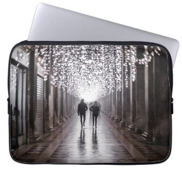 Housse Pour Ordinateur Portable Lumière, ombres et symétrie - sépia