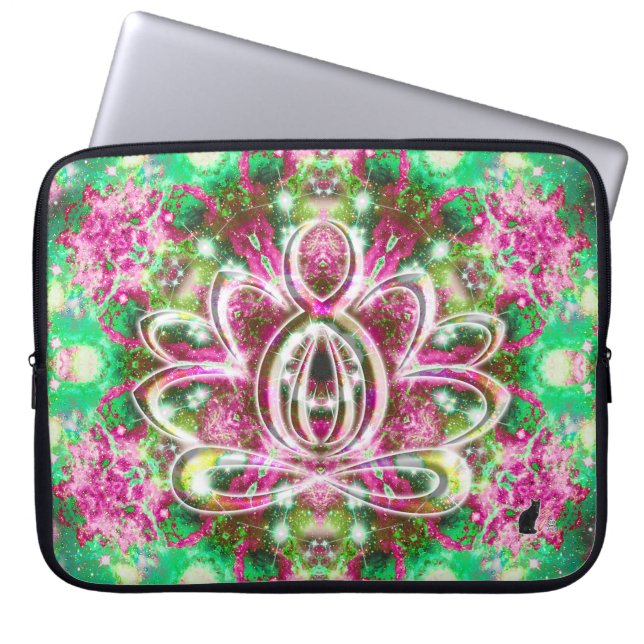 Housse Pour Ordinateur Portable Luminous Zen Lotus (Devant)