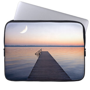 Housse Pour Ordinateur Portable Lune sur la passerelle de Buscharner Lac de Star