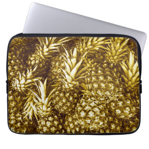 Housse Pour Ordinateur Portable Luxueux ananas dorés