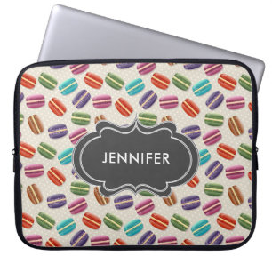 Housse Pour Ordinateur Portable Macarons colorés mignons Motif avec Pois