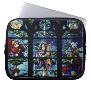 Housse Pour Ordinateur Portable Madonna et enfant avec les anges et le reflec de