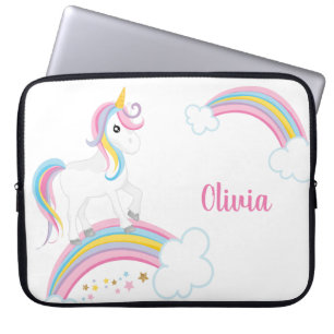 Housse Pour Ordinateur Portable Magical Rainbow Unicorn Personalized