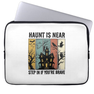 Housse Pour Ordinateur Portable Maison Hantée Halloween Gravure Vintage Épouvantab