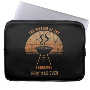 Housse Pour Ordinateur Portable Maître du Grill Personnalisé Coucher de Soleil Rét