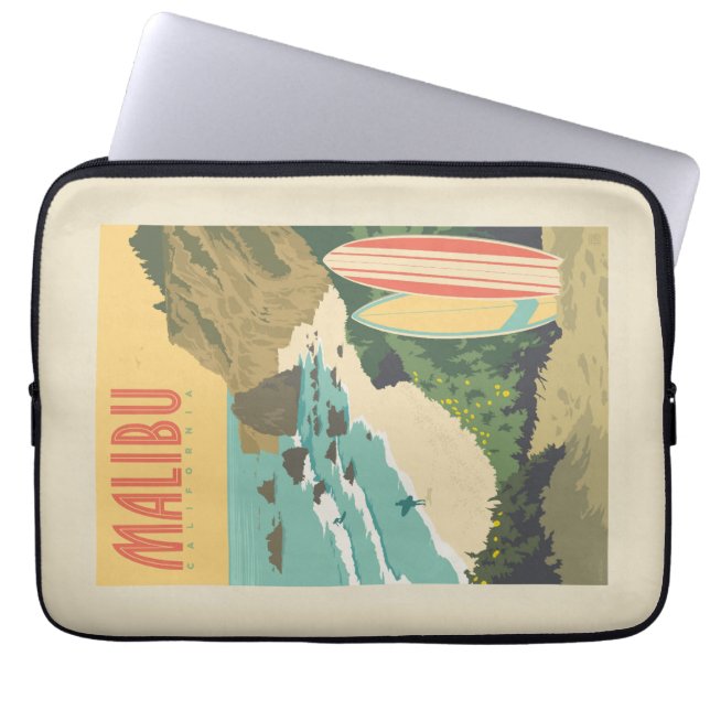 Housse Pour Ordinateur Portable Malibu, Californie (Devant)