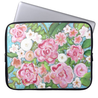 Housse Pour Ordinateur Portable Manche de portable rose Floral Spring Blooms