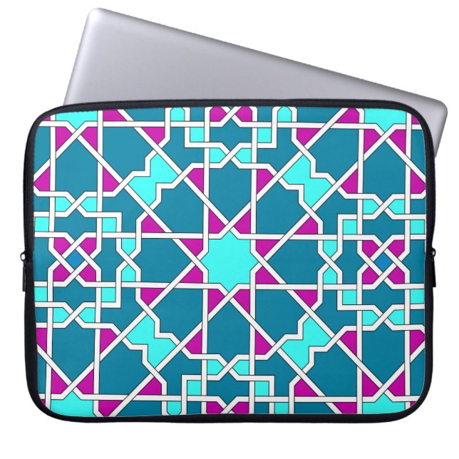 Housse Pour Ordinateur Portable Manche de rickshaw motif géométrique islamique (Devant)
