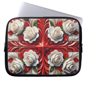 Housse Pour Ordinateur Portable Manche d'ordinateur portable avec design Rose angl