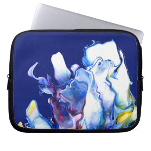 Housse Pour Ordinateur Portable Manche d'ordinateur portable Blue Abstrait Fluid A